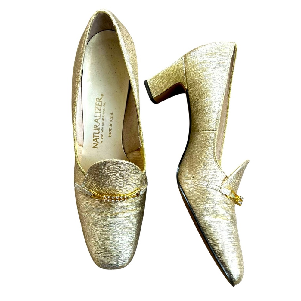 Naturalizer Metallic Block Heel Loafers